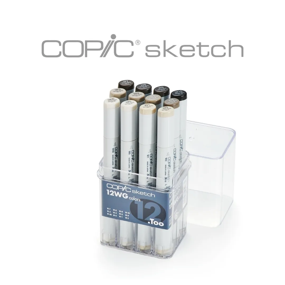 Copic Sketch Set Warm Gray 12 Colours