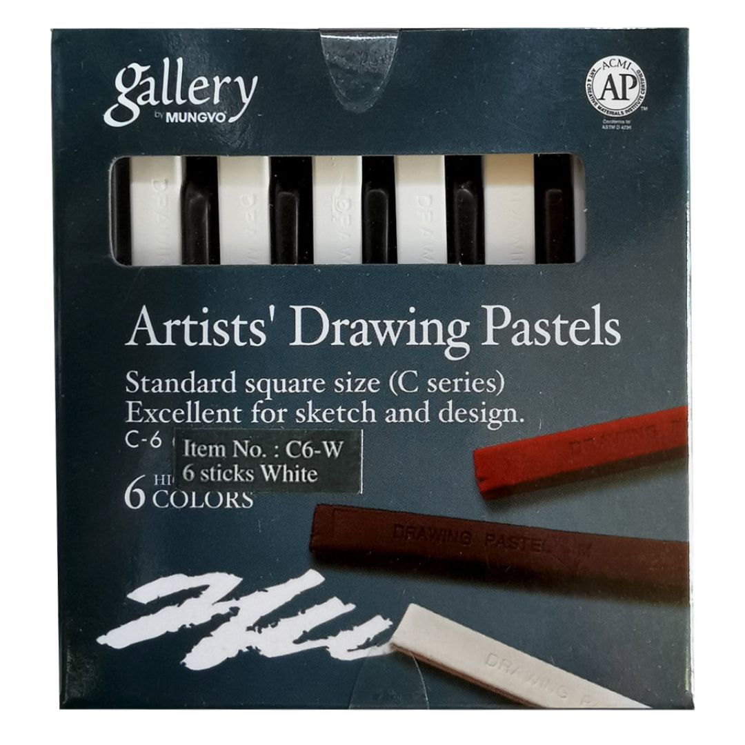 Mungyo Gallery White Soft Pastel 6pcs